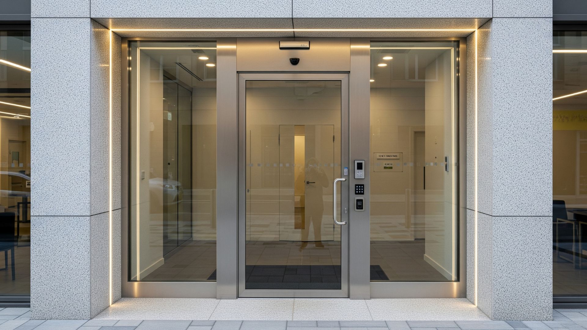 Commercial building door
