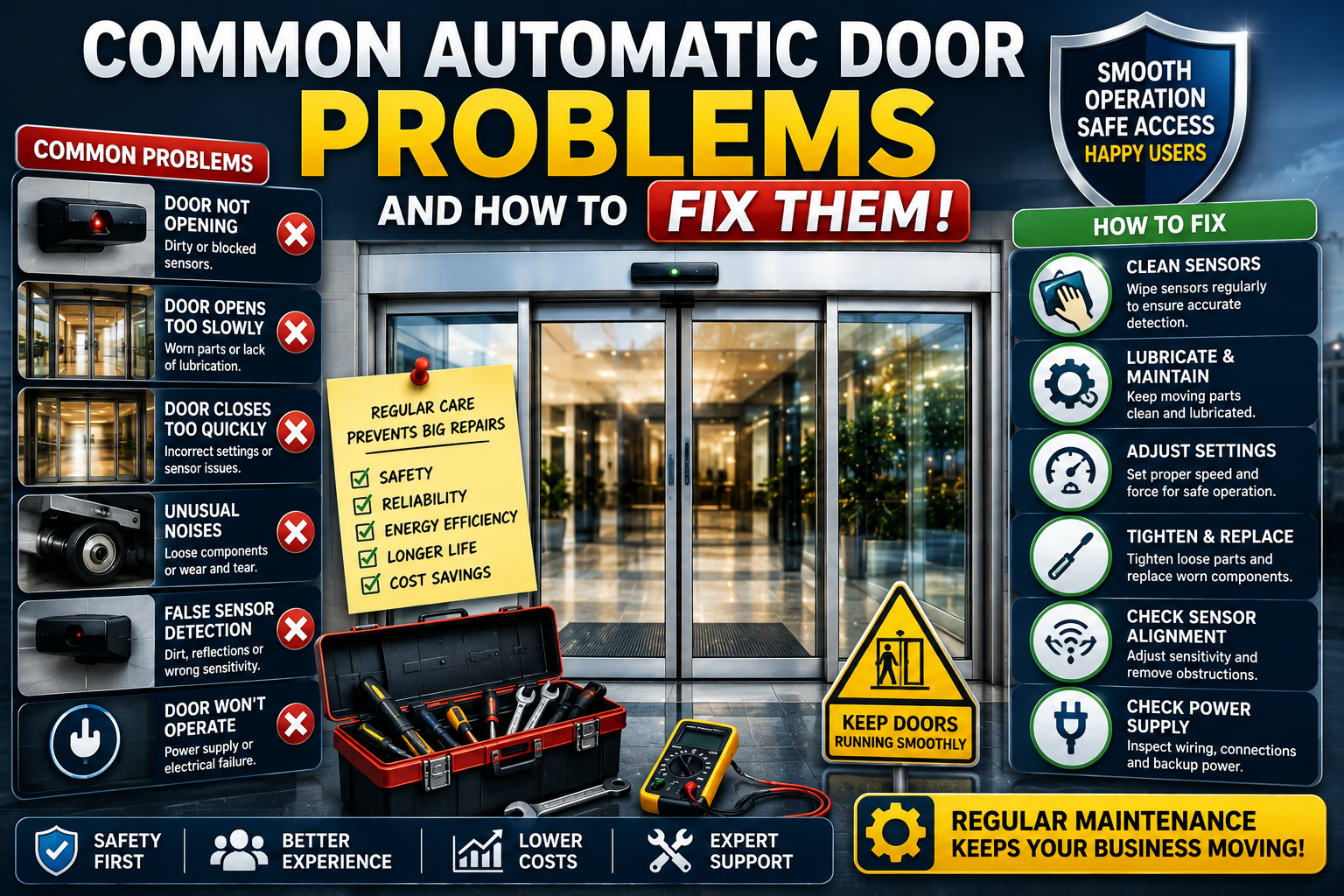 Common Automatic Door Problems and How to Fix Them